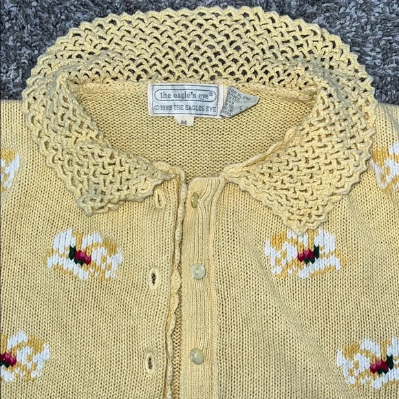 Eagles Eye Floral Knit Button-Up Cardigan - Picture 3 of 4